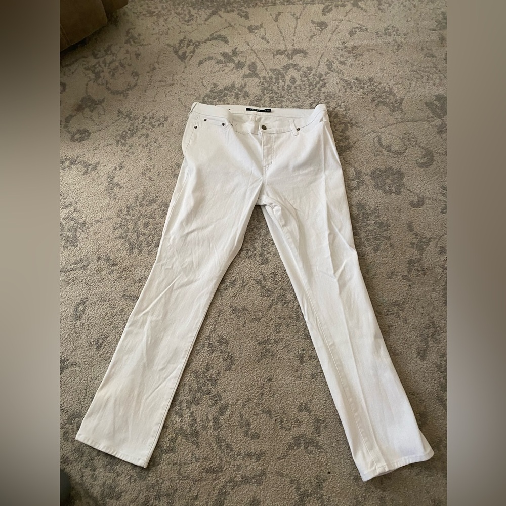 Lauren Ralph Lauren white denim jeans.